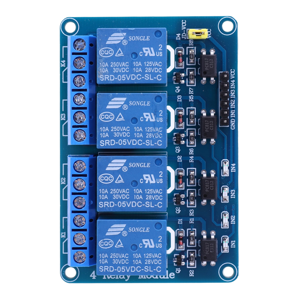 5V 12V 4 Channel Relay Board w - Relay Module 4 Channel recension och pris