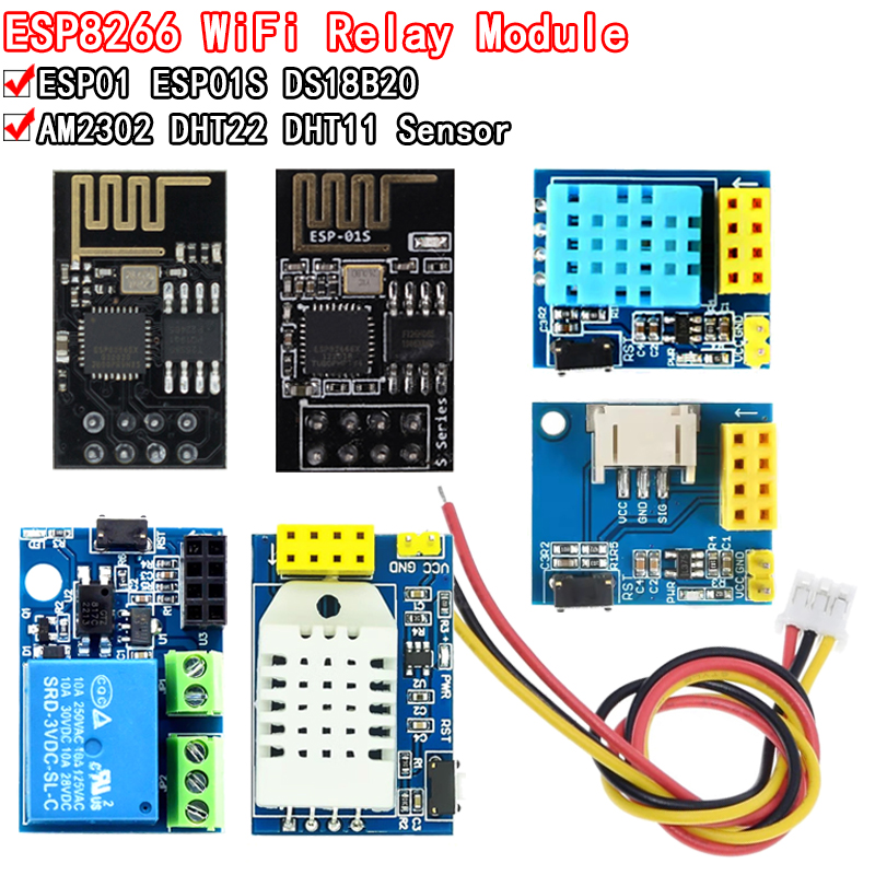 ESP8266 5V WiFi relay module D - Dht11 recension och pris