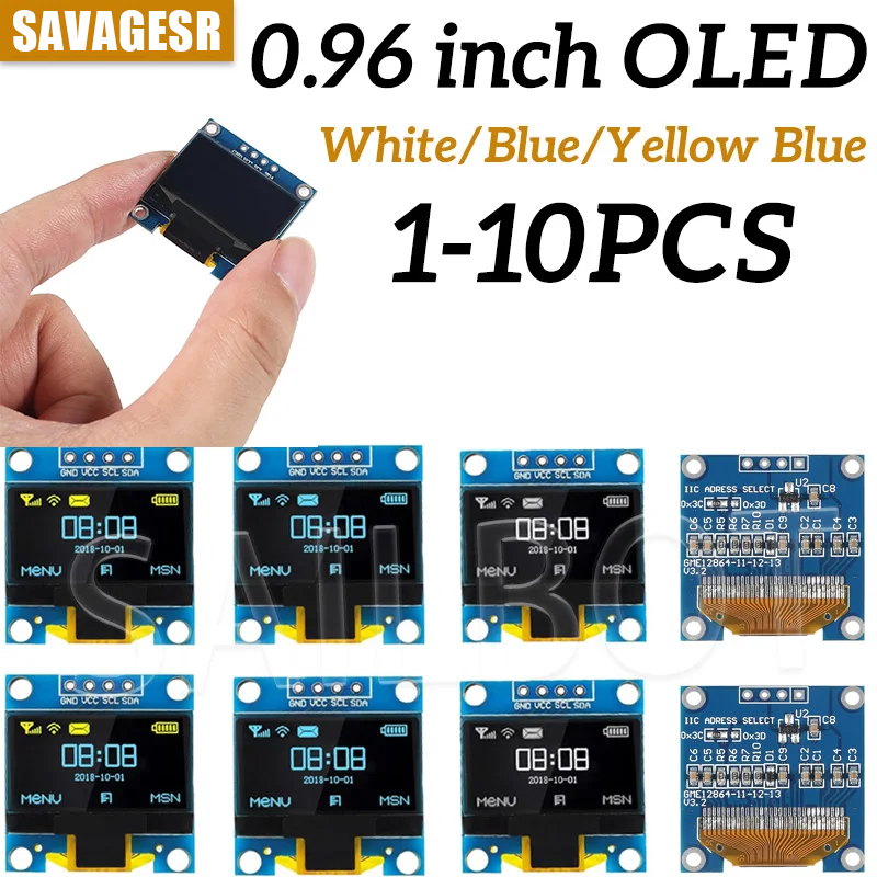 1-10PCS 0.96 Inch OLED Display - Ssd1306 recension och pris