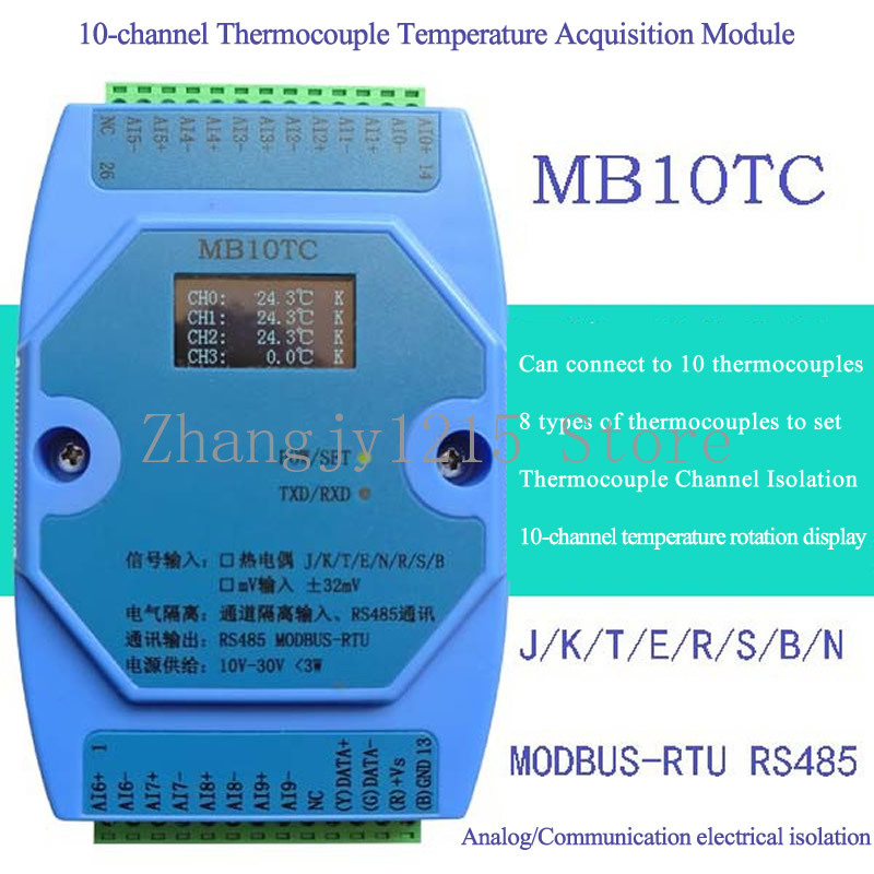4/6/8/10 Channels Temperature  - Thermocouple Module K Type recension och pris