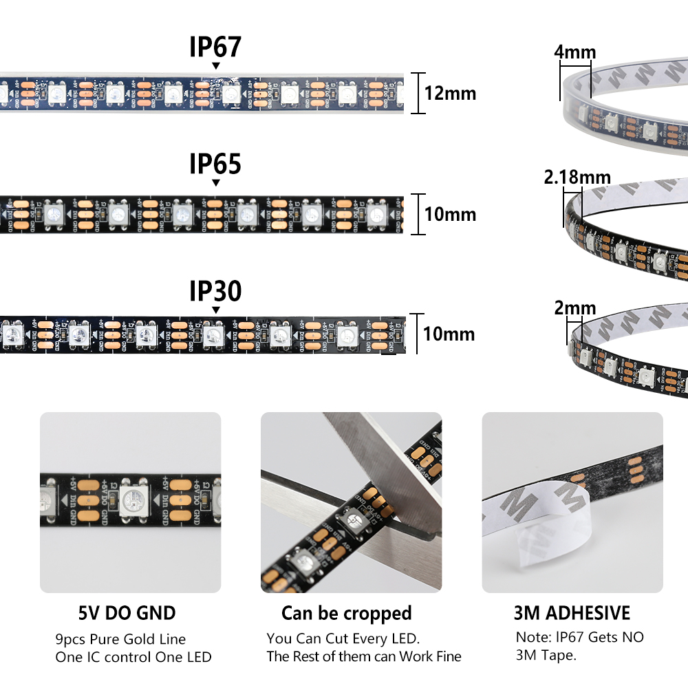 WS2812B Smart Pixel RGBIC Led  - Neopixel recension och pris