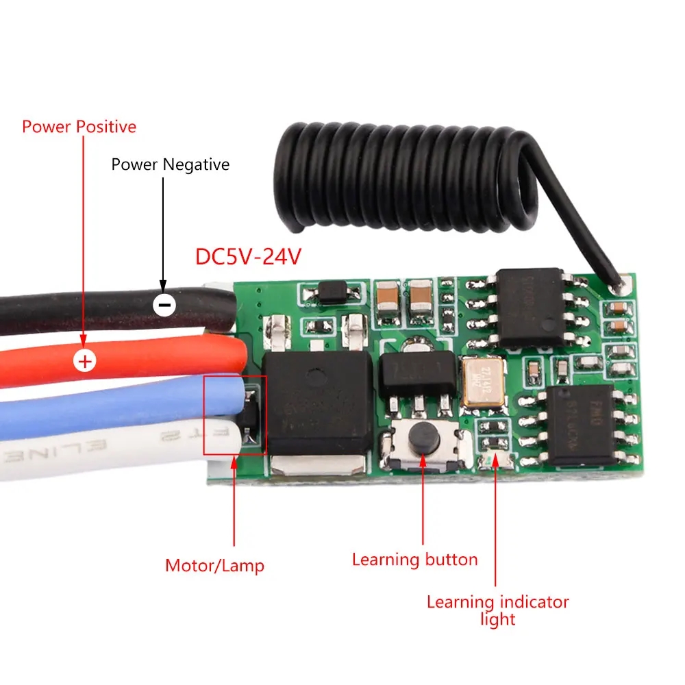 DC 3.7V-24V 433MHz Mini Wirele - Ir Remote Module recension och pris