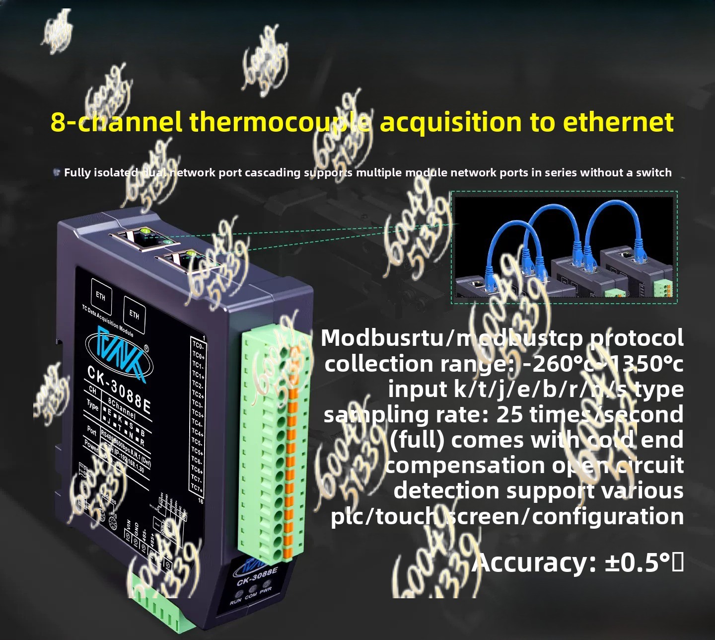 apply to 8CH Fully Isolated K- - Thermocouple Module K Type recension och pris