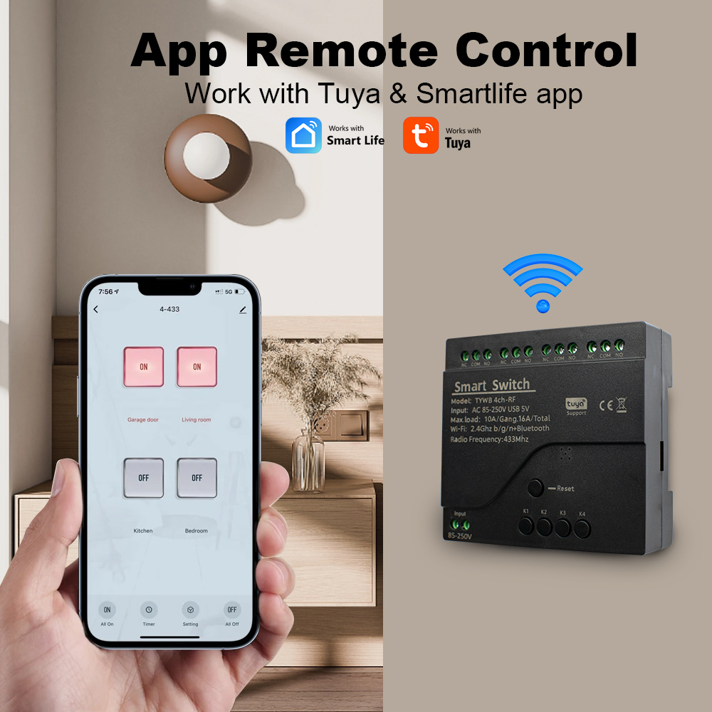 4CH Tuya Smart Wifi Switch Mod - Ir Remote Module recension och pris