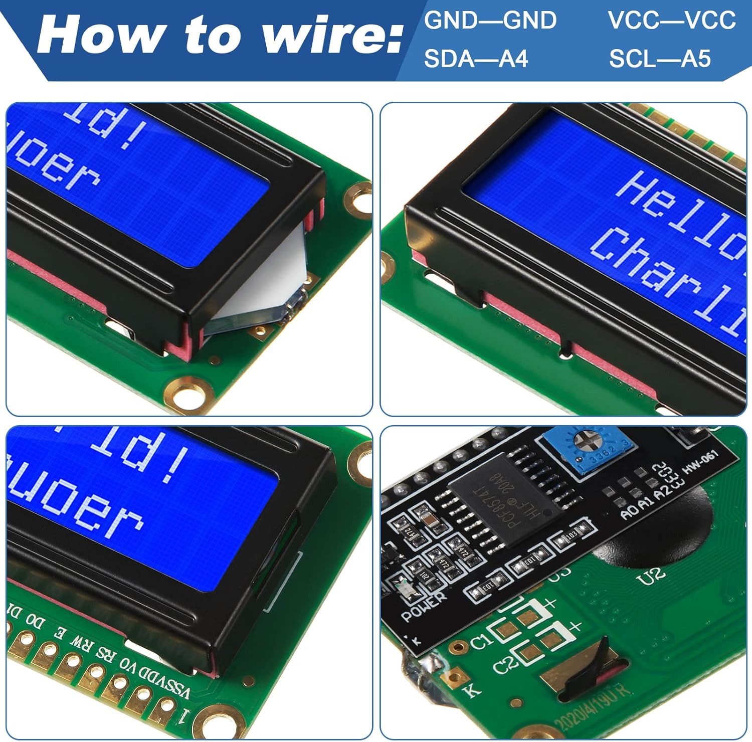 1Set 1602 LCD 20*4 Blue Screen - Lcd 1602 recension och pris