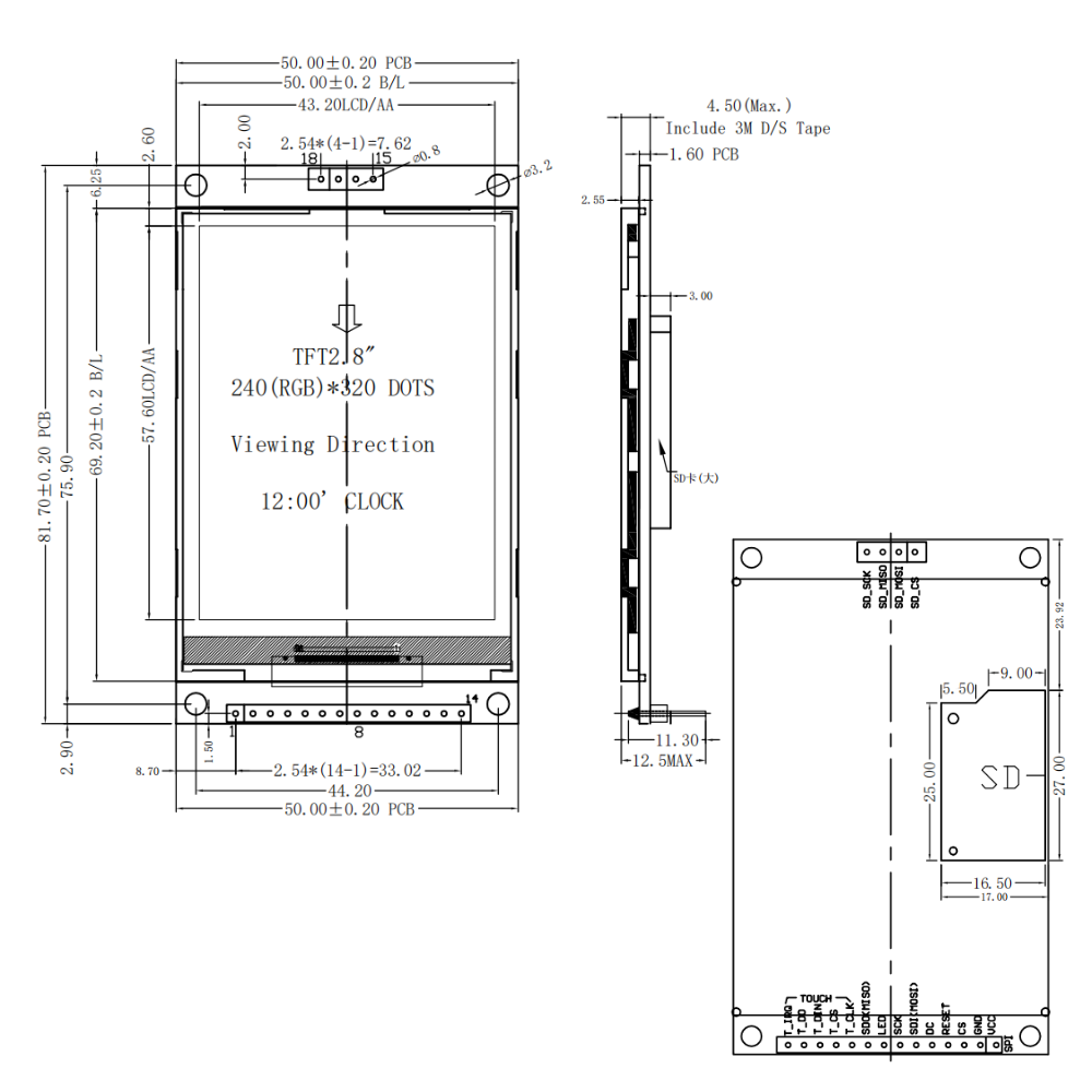 2.8 Inch TFT LCD Display Modul - Ili9341 recension och pris