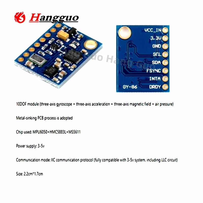 GY-86 10DOF MS5611 HMC5883L MP - Mpu6050 recension och pris